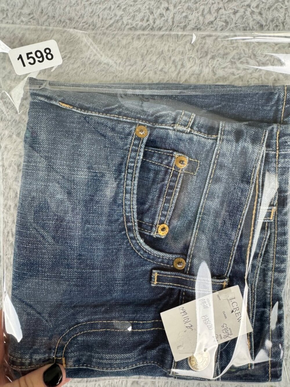 J.Crew Denim Mini Skirt Womens 26 Classic Blue Wash Western Travel Retro - Picture 9 of 9